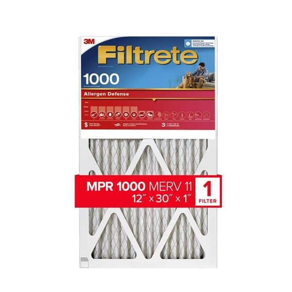 Scotch 3M Filtrete 12 in. W X 30 in. H X 1 in. D 11 MERV Pleated Allergen Air Filter 1 pk AL42-4